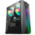 Gabinete Gamer Hayom GB1721, Lateral em Vidro Temperado, Led RGB, Sem Fonte, ATX, Preto - GB1721