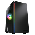 Gabinete Gamer Cougar Purity RGB, Mid Tower, Vidro Temperado, Micro-ATX, Sem Fonte, Com 1 Fan, Preto - 385PC40.0001