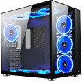 Gabinete Gamer Rise Mode Galaxy Glass Standard, Mid Tower, Lateral e Frontal em Vidro Temperado, Preto - RM-GA-GGST-FB