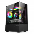 Gabinete Gamer Bluecase Nuker, mATX, Lateral Vidro, USB 3.0, Sem Fan, Sem Fonte, Preto - BG-053