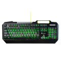 Teclado Gamer Goldentec GT Legend, LED Backlight, ABNT2, Anti-Ghosting, 107 Teclas Retroiluminadas, Verde Alumínio