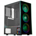 Gabinete Gamer K-Mex Divinus, CG-CL10, RGB, Lateral em Vidro, 3 Fans, Fita LED, Preto - CGCL10RH001CB0X