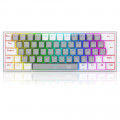 Teclado Mecânico Gamer Redragon Fizz Compacto, RGB, Switch Blue, ABNT 2, Cinza e Branco - K617-RGB-GW (PT-BLUE)