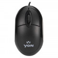 Mouse YON, 3 Botões, 800DPI, USB, Preto - YON-MO-001