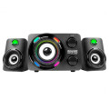 Subwoofer Gamer K-Mex Stereo SS8012, 11W RMS, Canais 2.1, LED de 7 Cores, Preto - SS8012U0001C81X