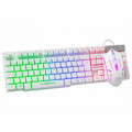 Kit Gamer K-Mex, Teclado KMW52 + Mouse MOA8, LED RGB, Branco - B2KMW5228U2CB2X