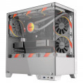 Gabinete Gamer PCYes Forcefield Twr White Ghost, ATX, Mid-Tower, Vidro Temperado, Sem Fonte e Fan, Branco - GFFTWRWG