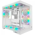 Gabinete Gamer Redragon Wideload Pro White, Mid tower, Lateral e Frontal em Vidro, Sem Fans, Branco - CA-604W-PRO