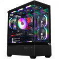 Gabinete Gamer Redragon Reflect Flow Black, Mid tower, Lateral e Frontal em Vidro Temperado, Sem Fan, Preto - CA-606B