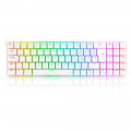 Teclado Gamer Mecânico Redragon Ashe Pro RGB, Switch Red, ABNT2, Branco - K626-KB-W (PT-RED)