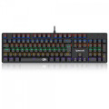 Teclado Mecânico Gamer Redragon Valheim Rainbow, Switch Brown, USB, ABNT2, Full-Size, Preto - K608-R (PT-BROWN)