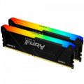 Memória Kingston Fury Beast, RGB, 32GB (2X16GB), 3200MHz, DDR4, CL16, Preto - KF432C16BB12AK2/32