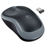 Mouse Sem Fio Logitech M185, 3 Botões, 1000DPI, USB, Cinza e Preto - 910-002225