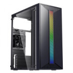 Gabinete Gamer Bluecase Mini Tower, Sem Fonte, RGB, mATX, mITX, Lateral Acrílico, 1x Fan, Preto - BG-042