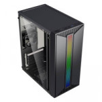 Gabinete Gamer Bluecase Mini Tower, Sem Fonte, RGB, mATX, mITX, Lateral Acrílico, 1x Fan, Preto - BG-042