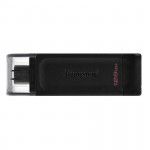 Pen Drive Kingston 128GB DataTraveler 70, USB, Type-C 3.2, Preto - DT70/128GB