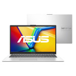 Notebook Asus Vivobook Go 15 E1504GA, Intel Core I3-N305, 4GB, SSD 256GB, Tela 15.6", Linux, Prata - 90NB0ZT1-M00PS0