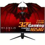 Monitor Gamer SuperFrame Precision Ultra Curvo, 31.5" E-LED, Full HD, IPS, 165Hz, 1ms, FreeSync, HDMI/DP - SFP3212FHD