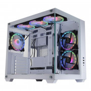 Gabinete Gamer K-Mex Hammerhead Shark, CG-WYH6, Lateral e Frontal em Vidro, Sem Fonte, Sem Fan, Branco - CGWYH6RH002CB0X