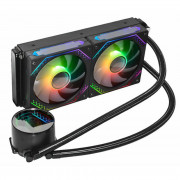 Water Cooler K-Mex WAC7, 240mm, Intel/AMD, Iluminação LED Multicolor, Preto - WAC7F12QFTDAB0X