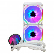 Water Cooler K-Mex WAC8, 240mm, Intel/AMD, Iluminação LED Multicolor, Branco - WAC8F12QFTDAB0X