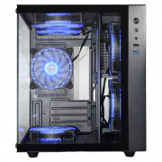 Gabinete Gamer K-Mex Aquário Micro, CG-02SB, Lateral e Frontal em Vidro, Sem Fonte, Sem Fan, Preto - CG02SBRH002B0X