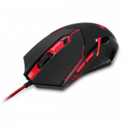 Mouse Gamer Redragon Centrophorus, LED Vermelho, 3200DPI, 6 Botões, Preto - M601-3
