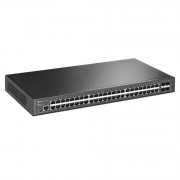 Switch TP-Link Gerenciável 48 Portas Gigabit L2, Com 4 Slots Sfp Jetstream, 10/100/1000MBPS, Preto - TL-SG3452