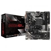 Placa Mãe ASRock B450M-HDV R4.0, Chipset B450, AMD AM4, mATX, DDR4, VGA, HDMI, DVI