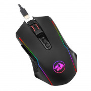 Mouse Gamer Redragon Ranger Lite Dual Mode, Wireless, RGB, 8000 DPI, 9 Botões Programáveis, Preto - M910-KS