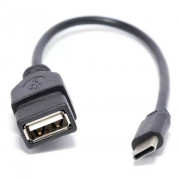 Cabo Adaptador OTG USB TIPO C Para USB 3.0 Fêmea, Preto - CB-88