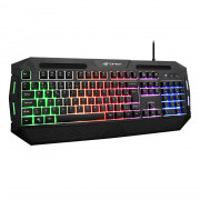 Teclado Gamer C3Tech, LED Multicores, Multimídia, USB, ABNT2, Preto - KG-80BK