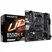 Placa Mãe Gigabyte B550M K, Chipset B550, Ultra Durable, AMD AM4, DDR4, mATX, HDMI/DP