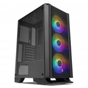 Gabinete Gamer Mancer Narok, RGB, Mid-Tower, Lateral em Vidro, Com 3 Fans, Preto - MCR-NRK-RGB01