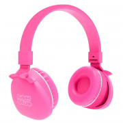 Headset Bright Bluetooth Super Pink Kids, Bluetooth 5.0, Haste Ajustável, Entrada Micro TF e Auxiliar, Rosa - KHP002