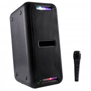 Caixa de Som Portátil Max Ballad Maxprint, Bluetooth, 200W, Iluminação LED, Acompanha Microfone, Preto - 65000002