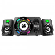 Subwoofer Gamer K-Mex Stereo SS8012, 11W RMS, Canais 2.1, LED de 7 Cores, Preto - SS8012U0001C81X