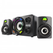 Subwoofer Gamer K-Mex Stereo SS8012, 11W RMS, Canais 2.1, LED de 7 Cores, Preto - SS8012U0001C81X