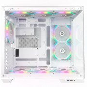 Gabinete Gamer Redragon Wideload Pro White, Mid tower, Lateral e Frontal em Vidro, Sem Fans, Branco - CA-604W-PRO