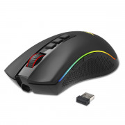 Mouse Gamer Redragon Cobra Pro RGB, Wireless, Sem Fio, 1600DPI, 8 Botões, Preto - M711-PRO