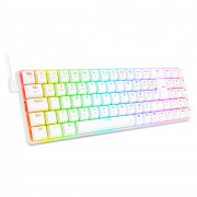 Teclado Gamer Mecânico Redragon Ashe Pro RGB, Switch Brown, ABNT2, Branco - K626P-KBS-W (PT-BROWN)