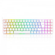 Teclado Gamer Mecânico Redragon Ashe Pro RGB, Switch Blue, ABNT2, Branco - K626-KB-W (PT-BLUE)