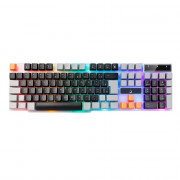 Teclado Semi Mecânico Gamer Rise Mode G1, RGB Rainbow, USB, Preto e Cinza - RM-TG-01-BG