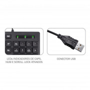 Teclado K-Mex KM-D628, Multimidia, Perfil Baixo, USB, ABNT2, Preto - KMD628U0001CB0X