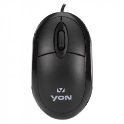 Mouse YON, 3 Botões, 800DPI, USB, Preto - YON-MO-001