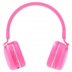 Headset Bright Bluetooth Super Pink Kids, Bluetooth 5.0, Haste Ajustável, Entrada Micro TF e Auxiliar, Rosa - KHP002