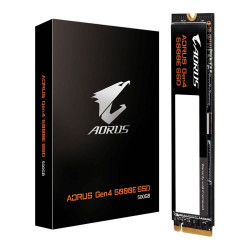 SSD Gigabyte AORUS Gen4 5000E, 500GB, M.2 NVMe 1.4, PCI Exp 4.0x4, Leitura: 5000MB/s e Gravação: 3800MB/s - AG450E500G-G