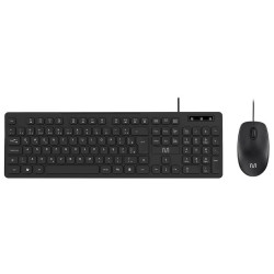 Kit Teclado e Mouse Com Fio CF300 Multilaser, 1200DPI, Preto - TC310