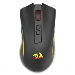 Mouse Gamer Redragon Cobra Pro RGB, Wireless, Sem Fio, 1600DPI, 8 Botões, Preto - M711-PRO