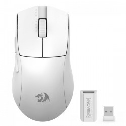 Mouse Gamer Redragon King Pro Lunar White, Wireless, Sem Fio, Bluetooth, 26000DPI, 7 Botões, Branco - M916W-PRO-1K